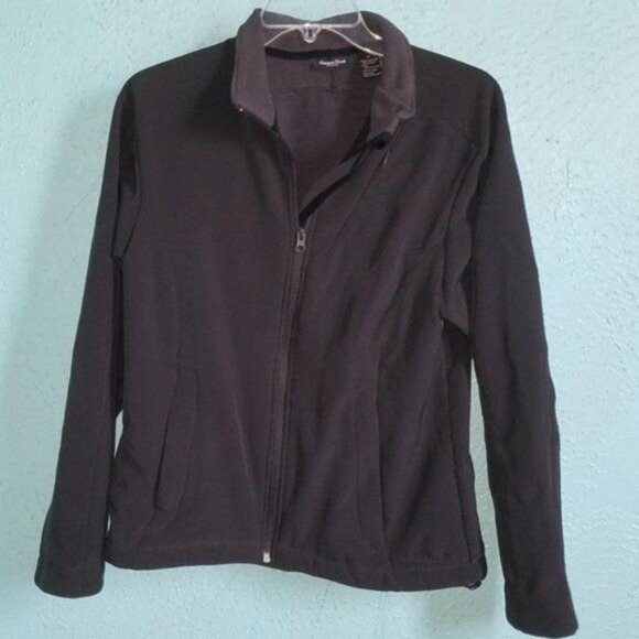 WOMAN'S Jacket Canyon Creek Black Fleece Lined Coat Zip Up Women's Size Medium - Picture 9 of 11